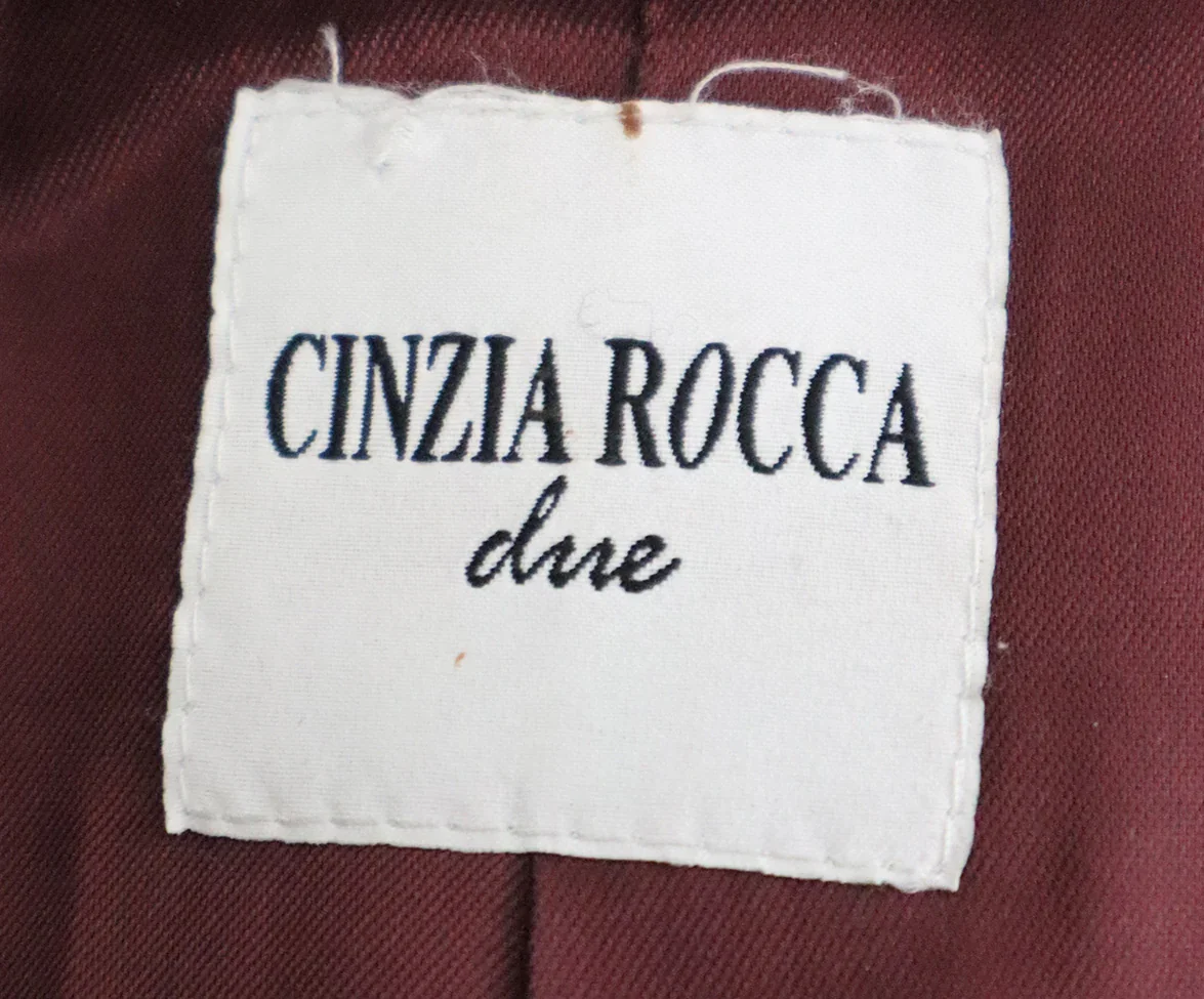 Cinzia Rocca Red Burgundy Wool Coat sz 8 - Image 4