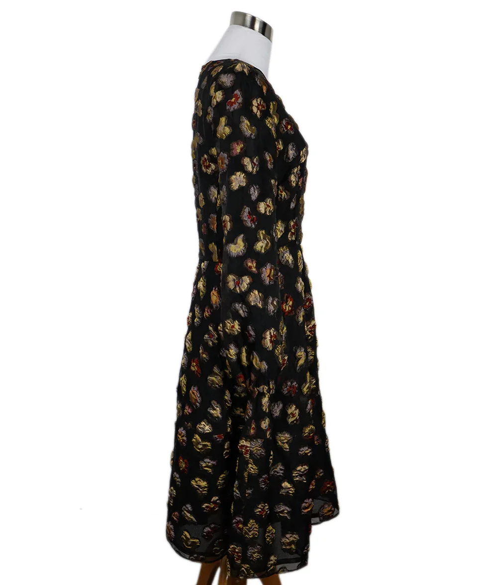 CO Black Yellow & Red Floral Dress sz 4 - Image 2