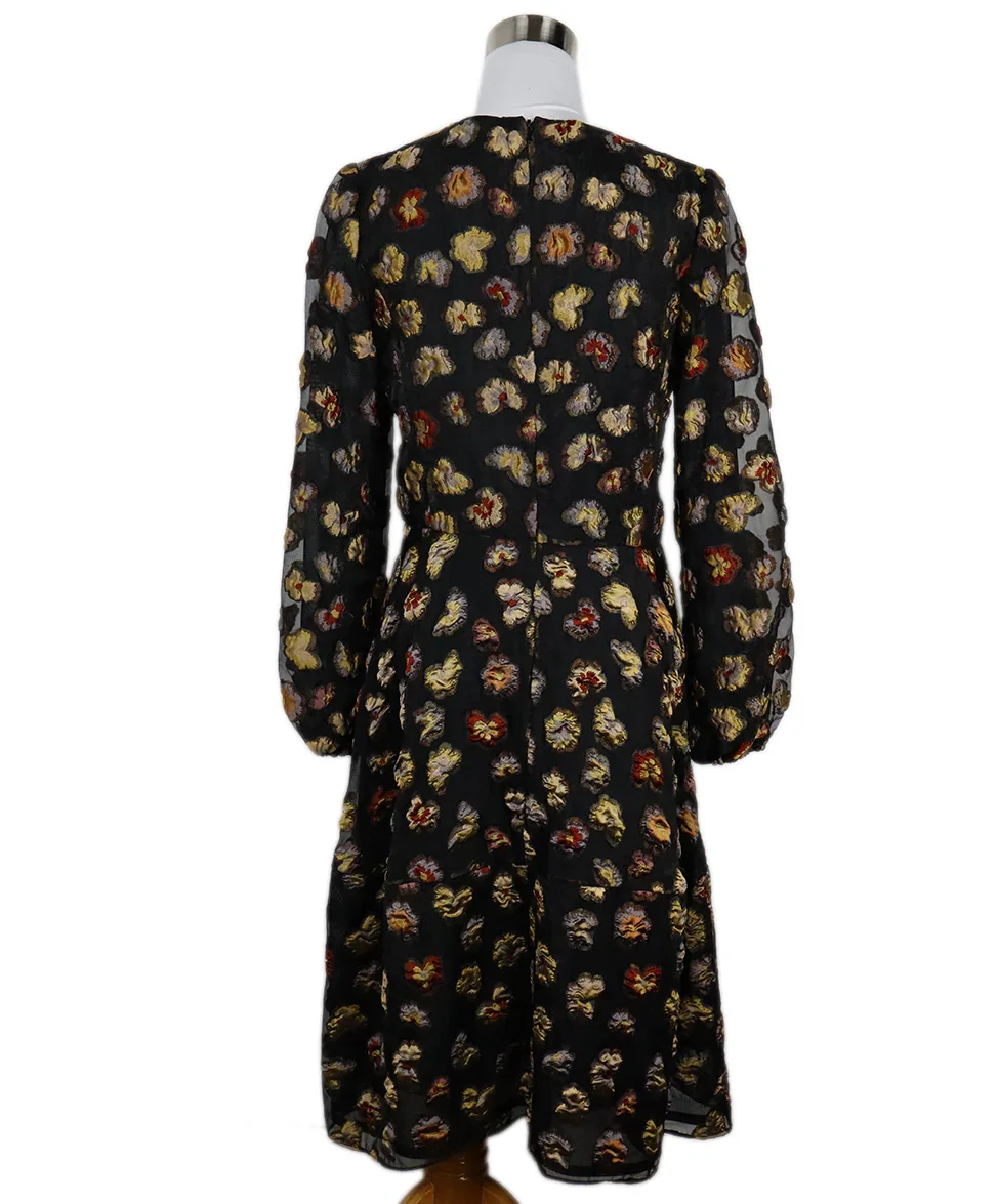 CO Black Yellow & Red Floral Dress sz 4 - Image 3