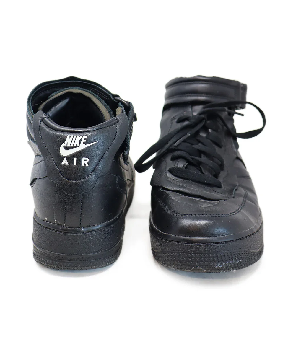 Comme Des Garcons x Nike Black Leather Sneakers sz 6.5 - Image 3