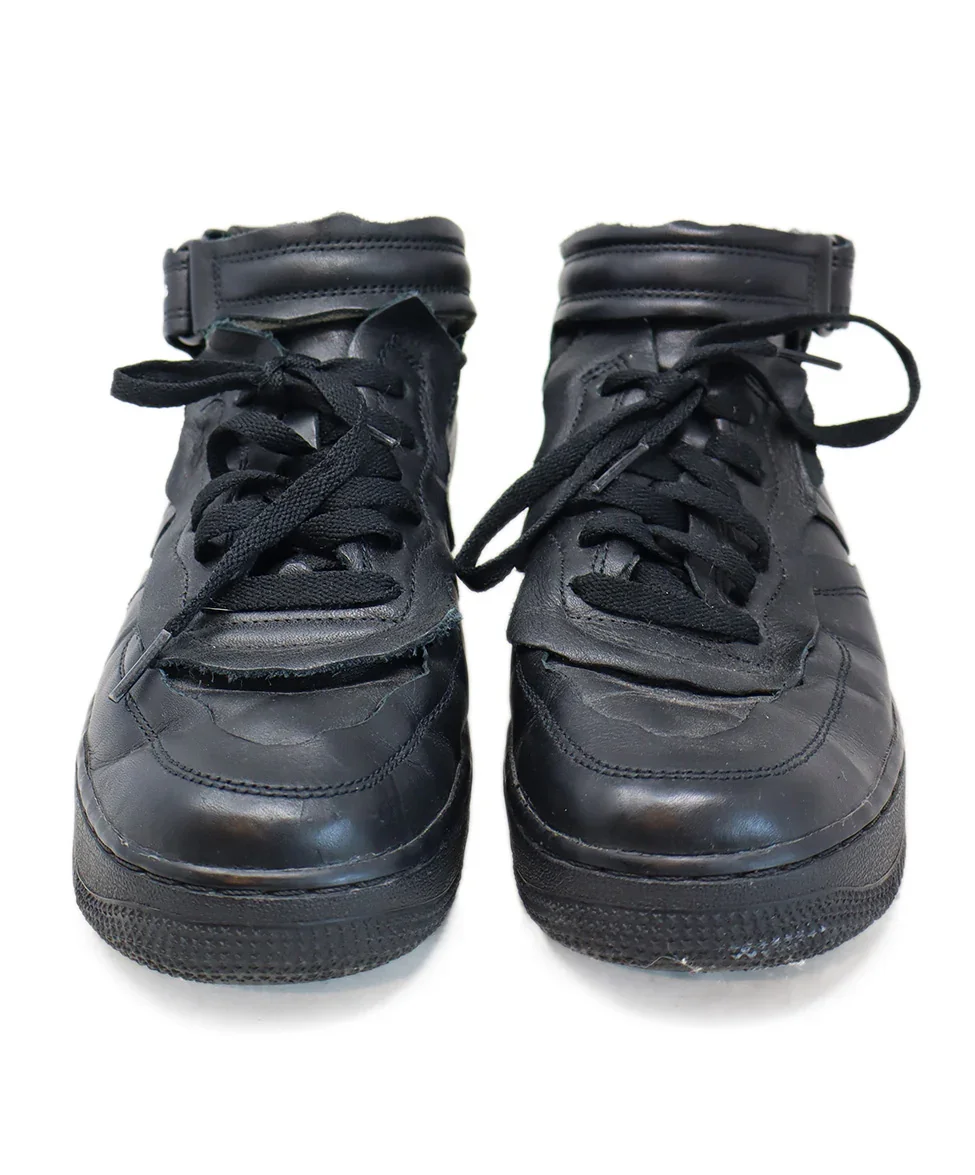 Comme Des Garcons x Nike Black Leather Sneakers sz 6.5 - Image 4