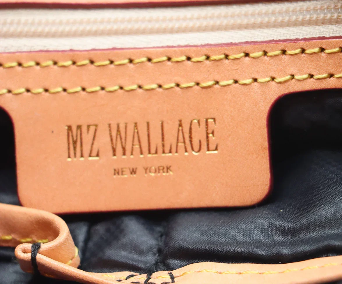 Crossbody Mz Wallace Black Quilted Nylon Leather Handbag - Image 7