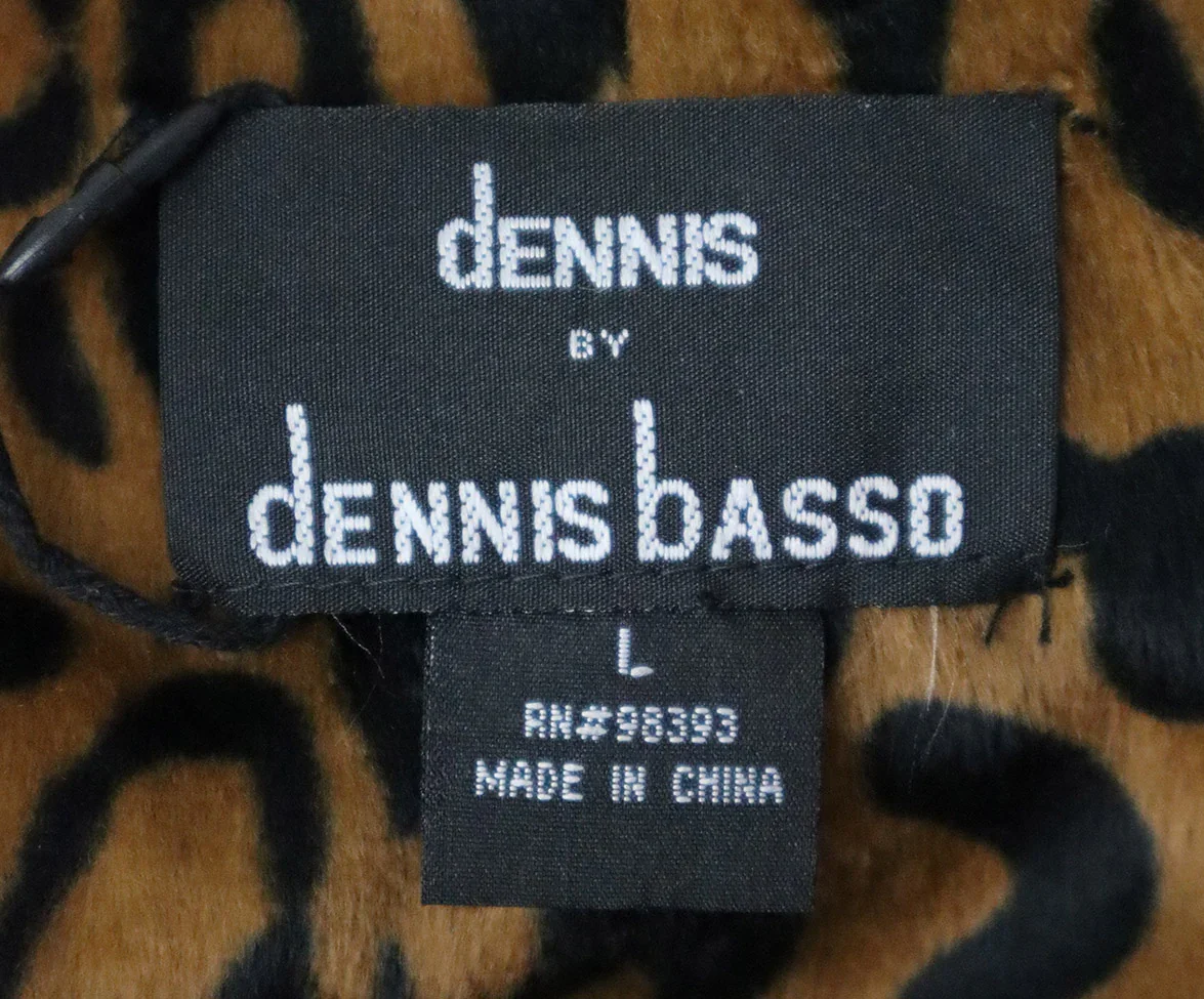 Dennis Basso Reversible Leopard Print Coat sz 12 - Image 7