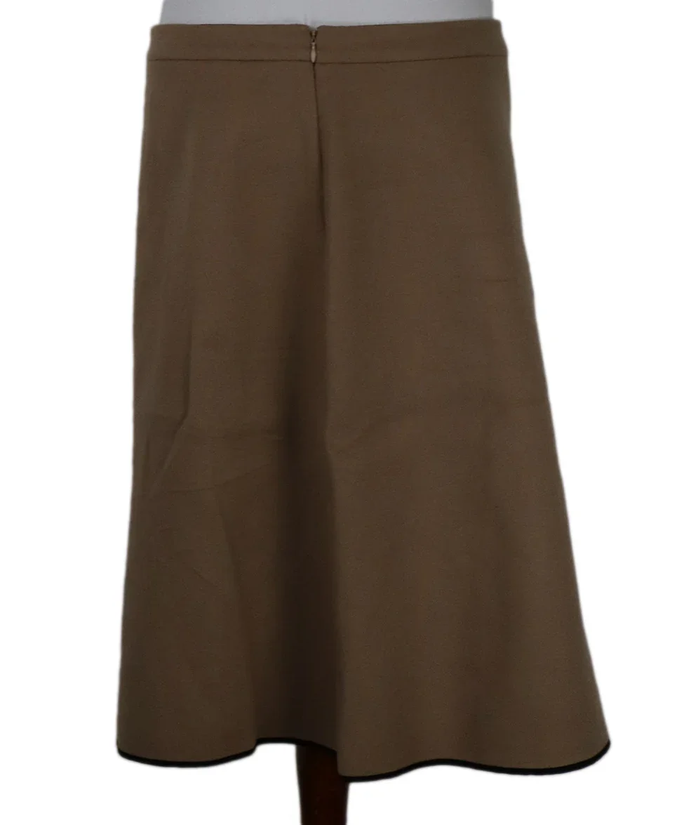 Derek Lam Tan & Black Wool Skirt sz 14 - Image 3