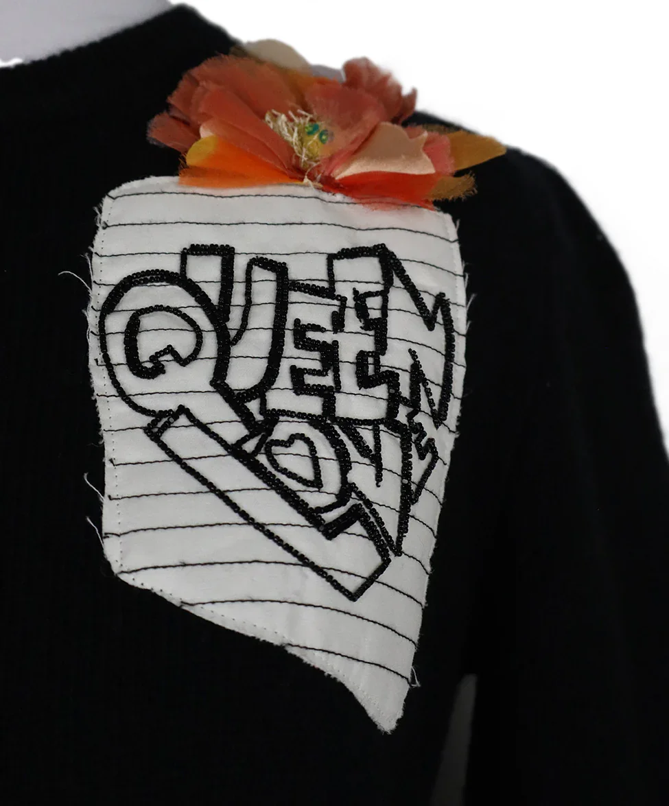 Dolce & Gabbana Black Wool Embroidered Cardigan sz 6 - Image 6