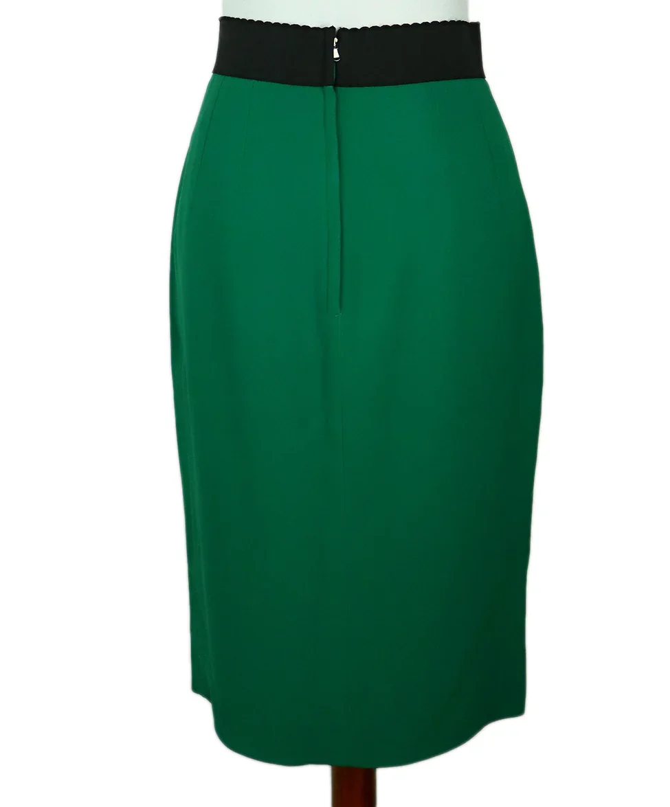 Dolce & Gabbana Green Skirt sz 4 - Image 3