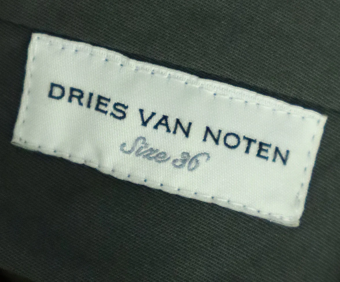Dries Van Noten Green & White Striped Pants sz 4 - Image 3