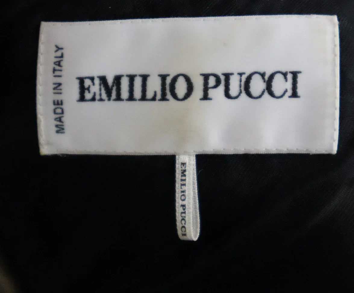 Emilio Pucci Black Wool & Leather Dress sz 6 - Image 4