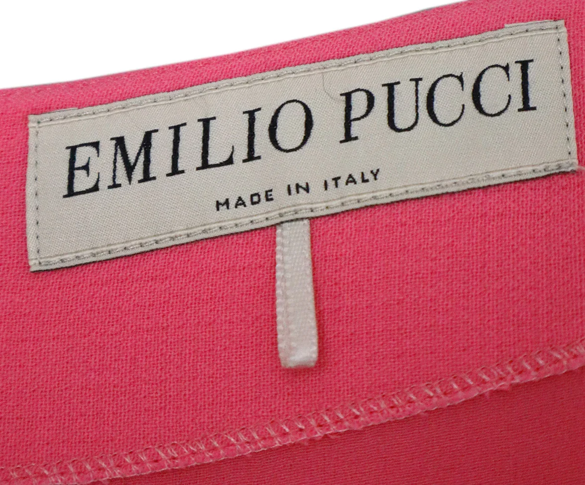 Emilio Pucci Pink Wool Skirt sz 4 - Image 4