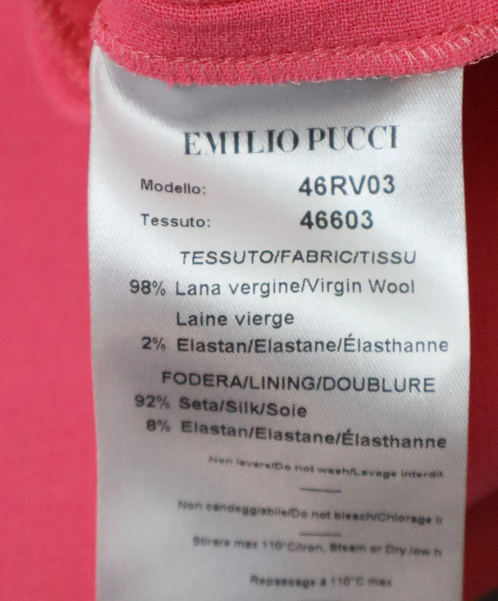 Emilio Pucci Pink Wool Skirt sz 4 - Image 5