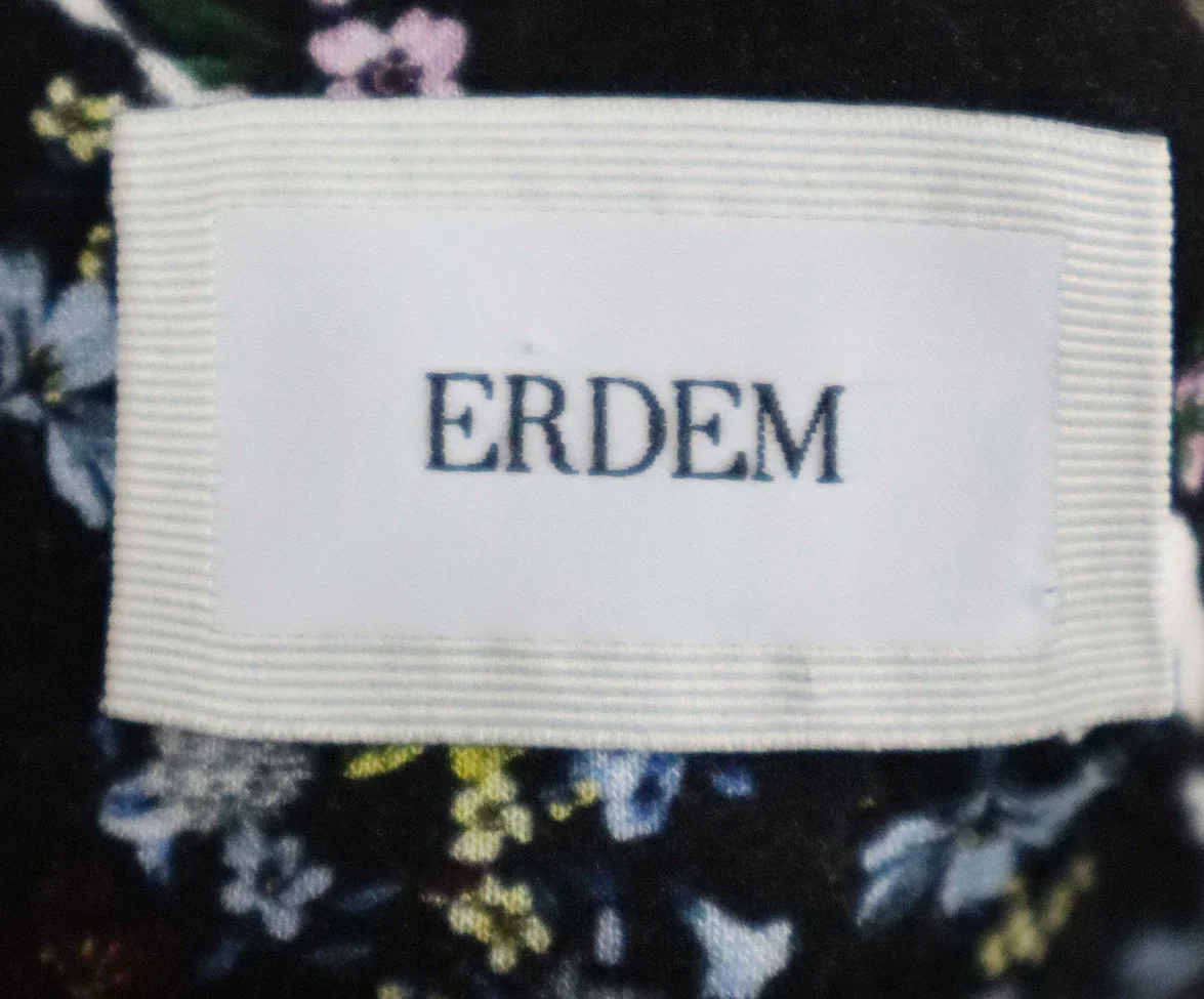 Erdem Black Yellow & Blue Floral Knit Dress sz 4 - Image 4