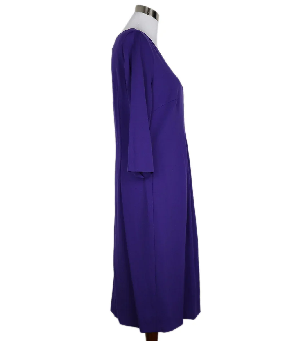 Escada Gathered Purple Dress sz 14 - Image 2