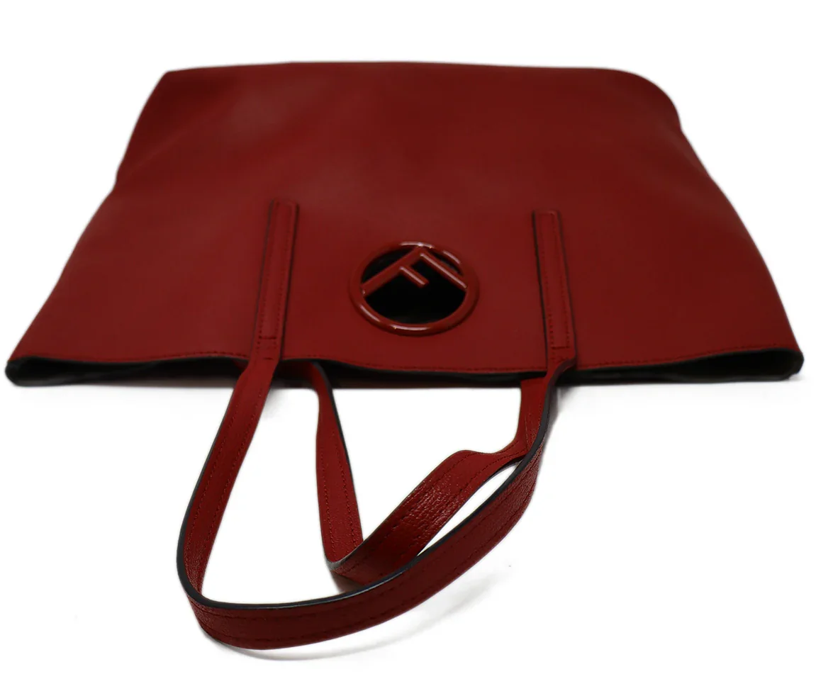 Fendi Red Leather Vienna Tote - Image 5