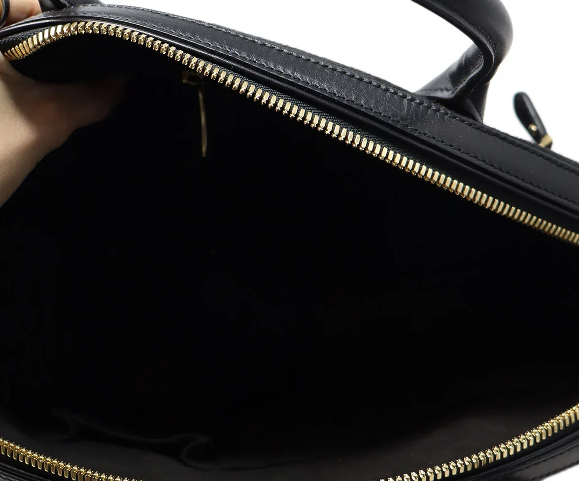 Ferragamo Black Fur & Leather Satchel - Image 6