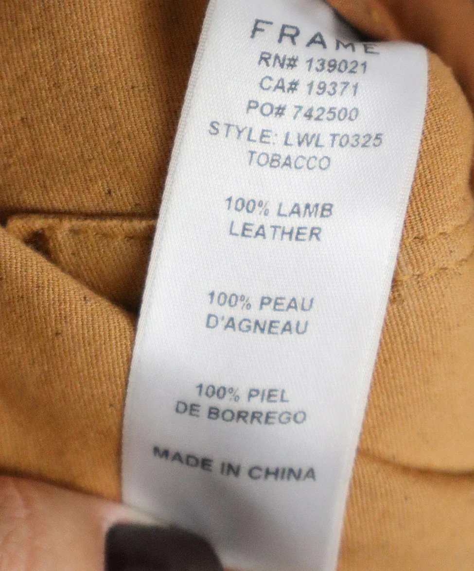 Frame Brown Leather Pants sz 10 - Image 4