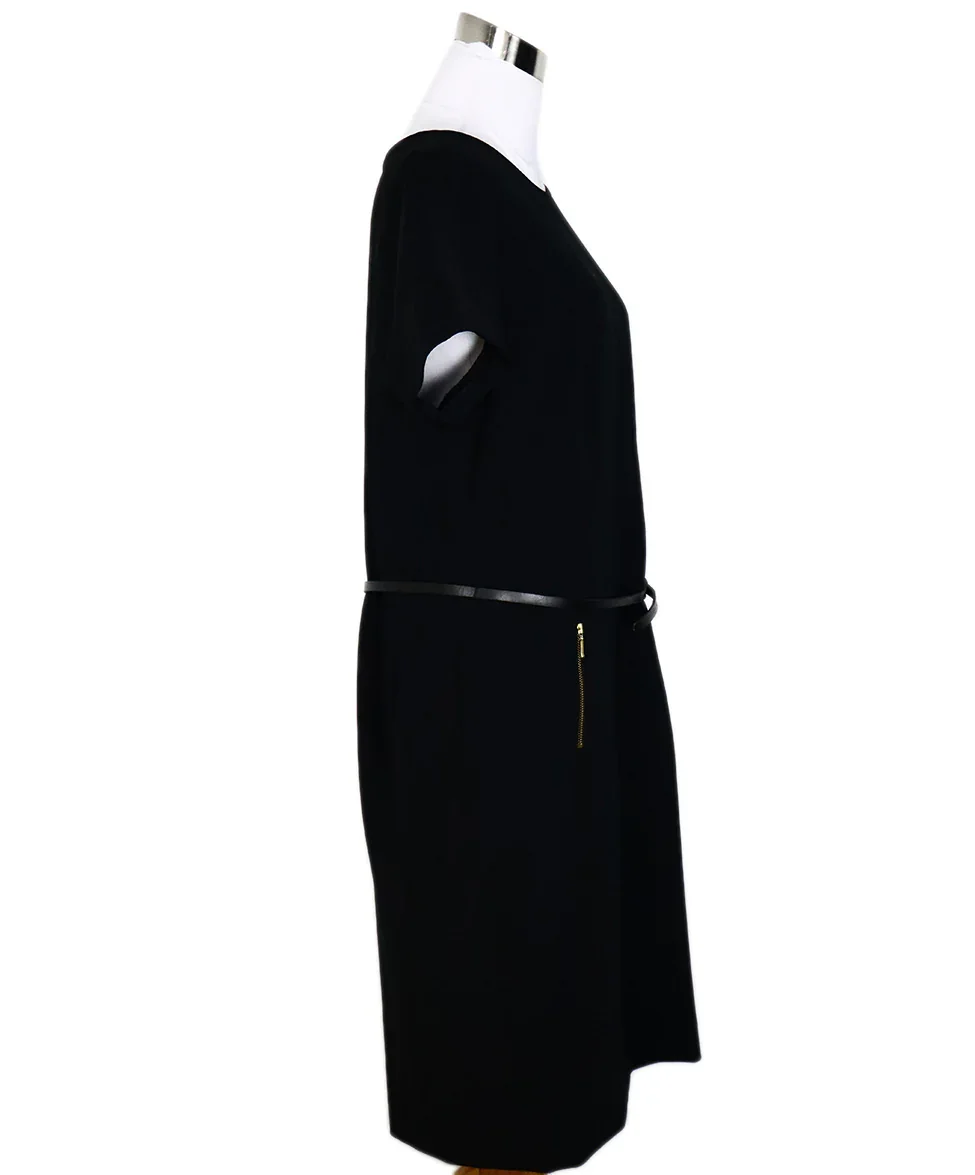 Gerard Darel Black Wool with Belt Dress sz 10 - Image 2