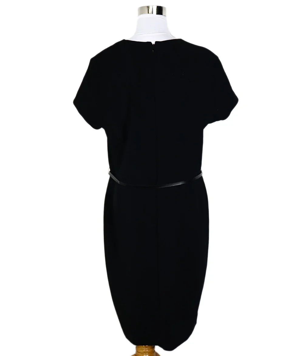 Gerard Darel Black Wool with Belt Dress sz 10 - Image 3