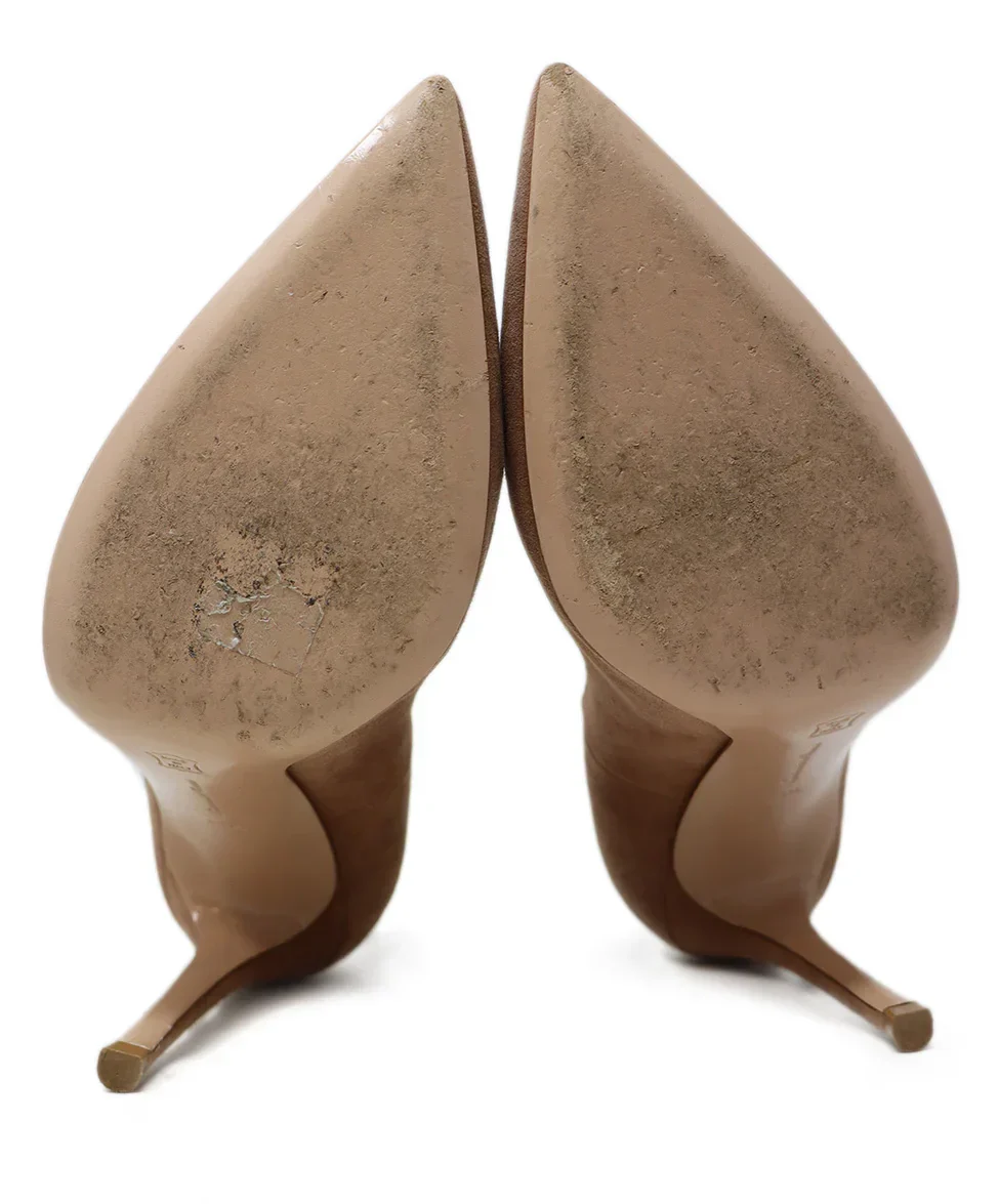 Gianvito Rossi Nude Suede Heels sz 8.5 - Image 5