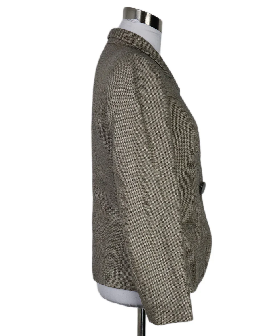 Giorgio Armani Grey Silk & Cashmere Blazer sz 2 - Image 2