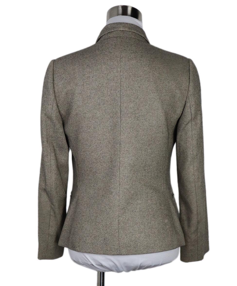 Giorgio Armani Grey Silk & Cashmere Blazer sz 2 - Image 3
