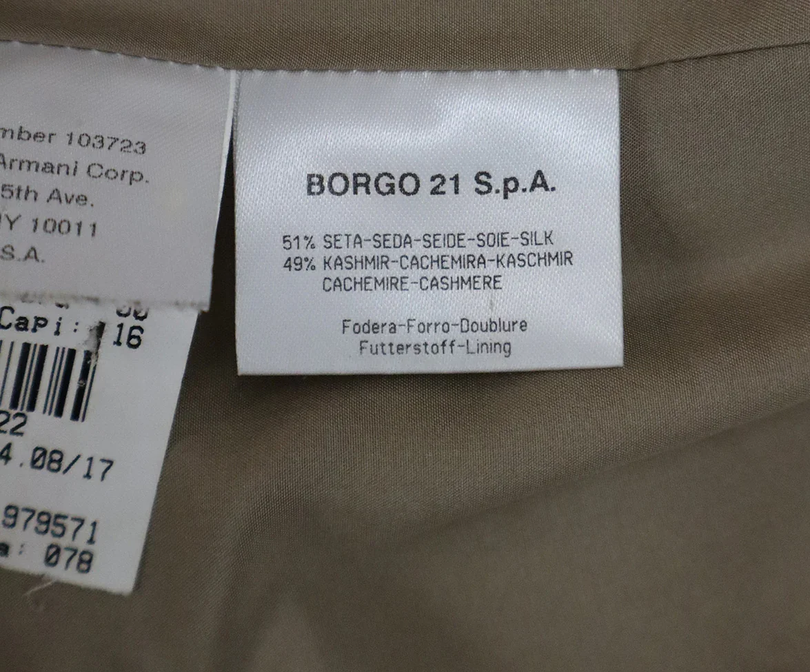 Giorgio Armani Grey Silk & Cashmere Blazer sz 2 - Image 5