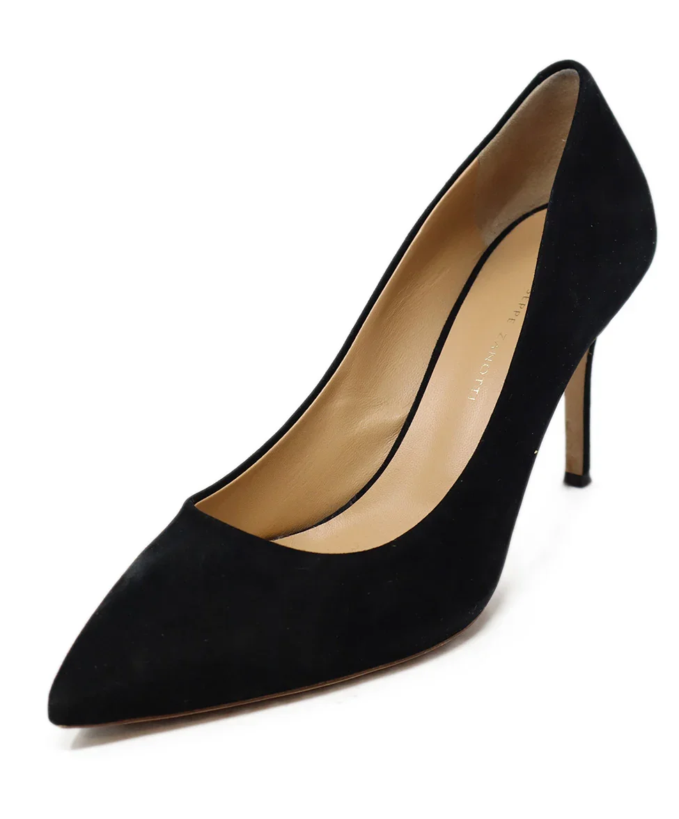 Giuseppe Zanotti Black Suede Heels sz 8