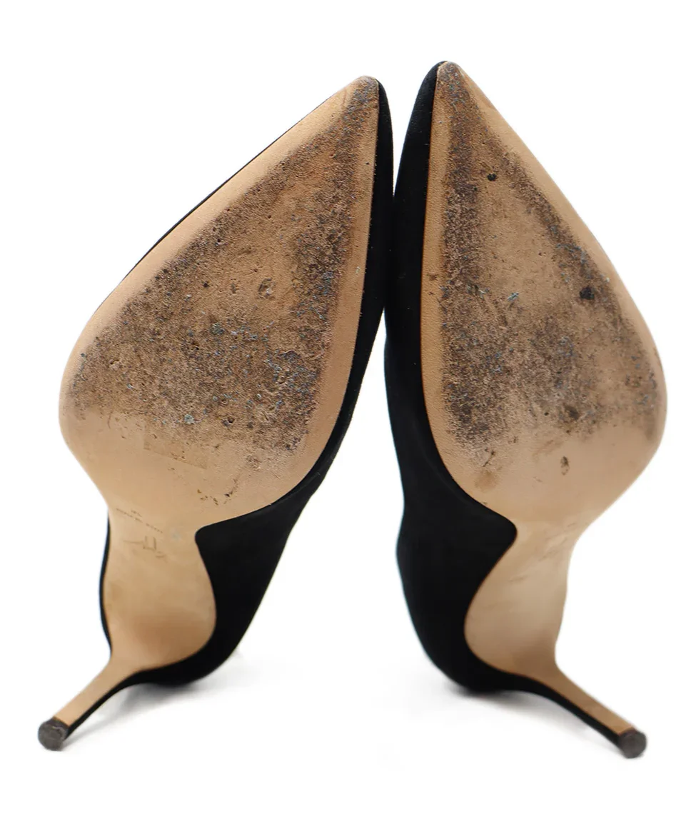 Giuseppe Zanotti Black Suede Heels sz 8 - Image 5