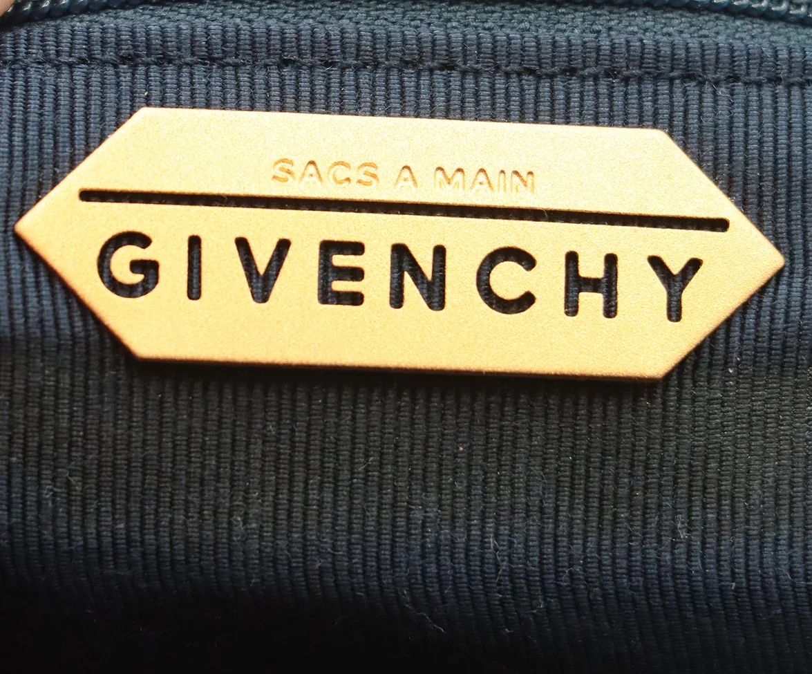 Givenchy Blue Velvet Gold Hardware Handbag - Image 7