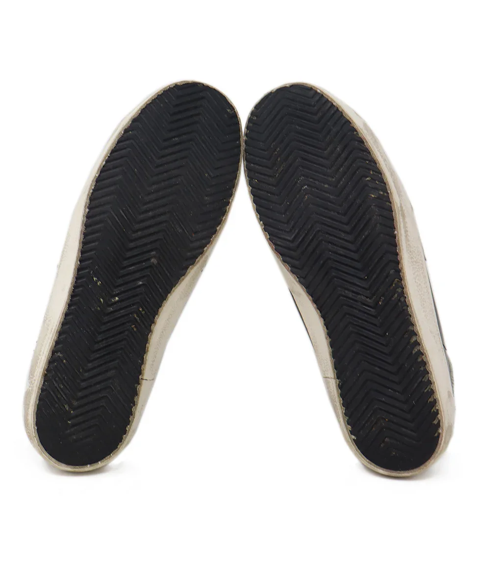 Golden Goose Black Leather & Sequins Sneakers sz 6 - Image 5