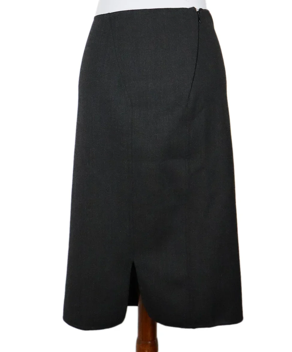 Gucci Grey Wool Skirt sz 6 - Image 3