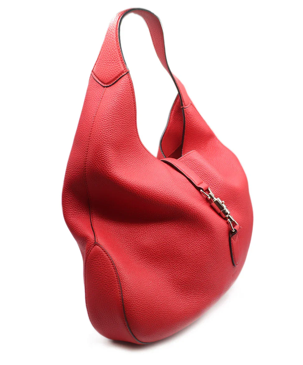 Gucci Red Large Jackie O Shoulder Bag - Image 2