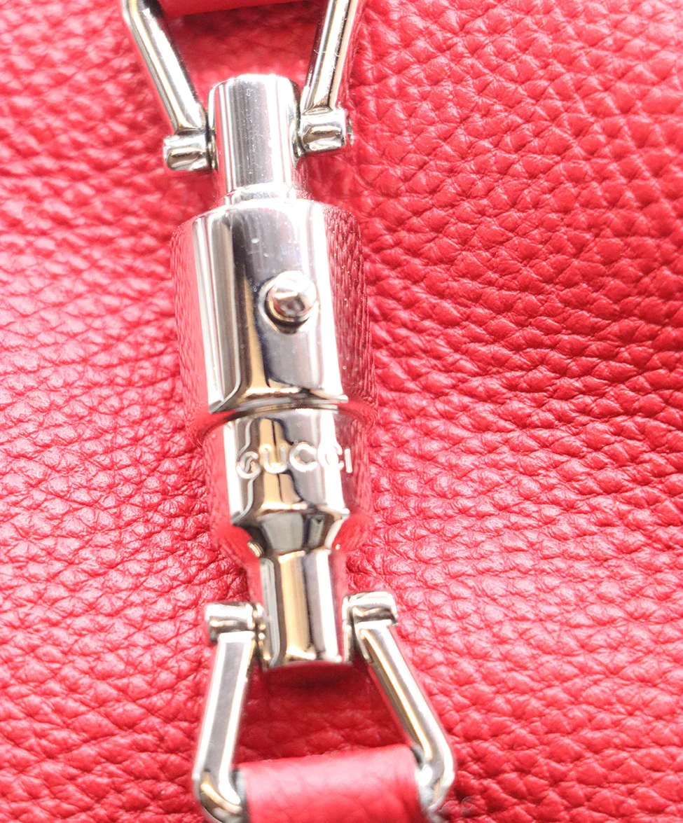 Gucci Red Large Jackie O Shoulder Bag - Image 8