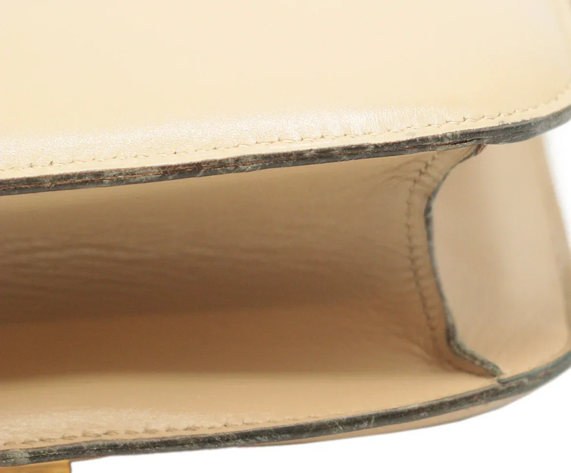 Hermes Beige Leather Constance 18 Shoulder Bag - Image 12
