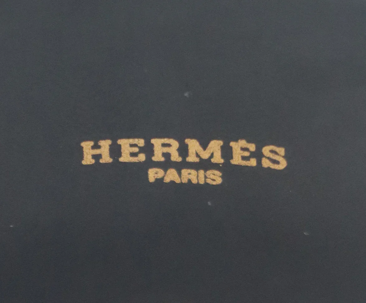 Hermes Black Bracelet Silver Trim - Image 4