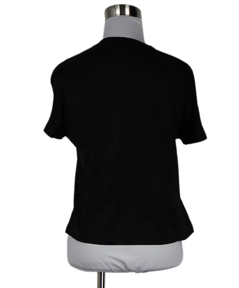 Hermes Black Cotton T-Shirt sz 4 - Image 3