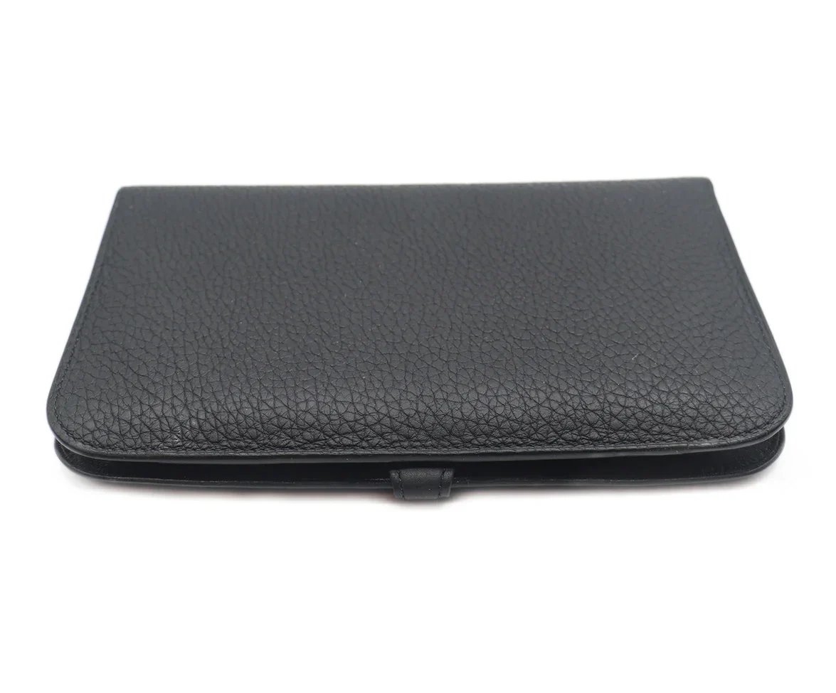 Hermes Black Leather Dogon Wallet - Image 4