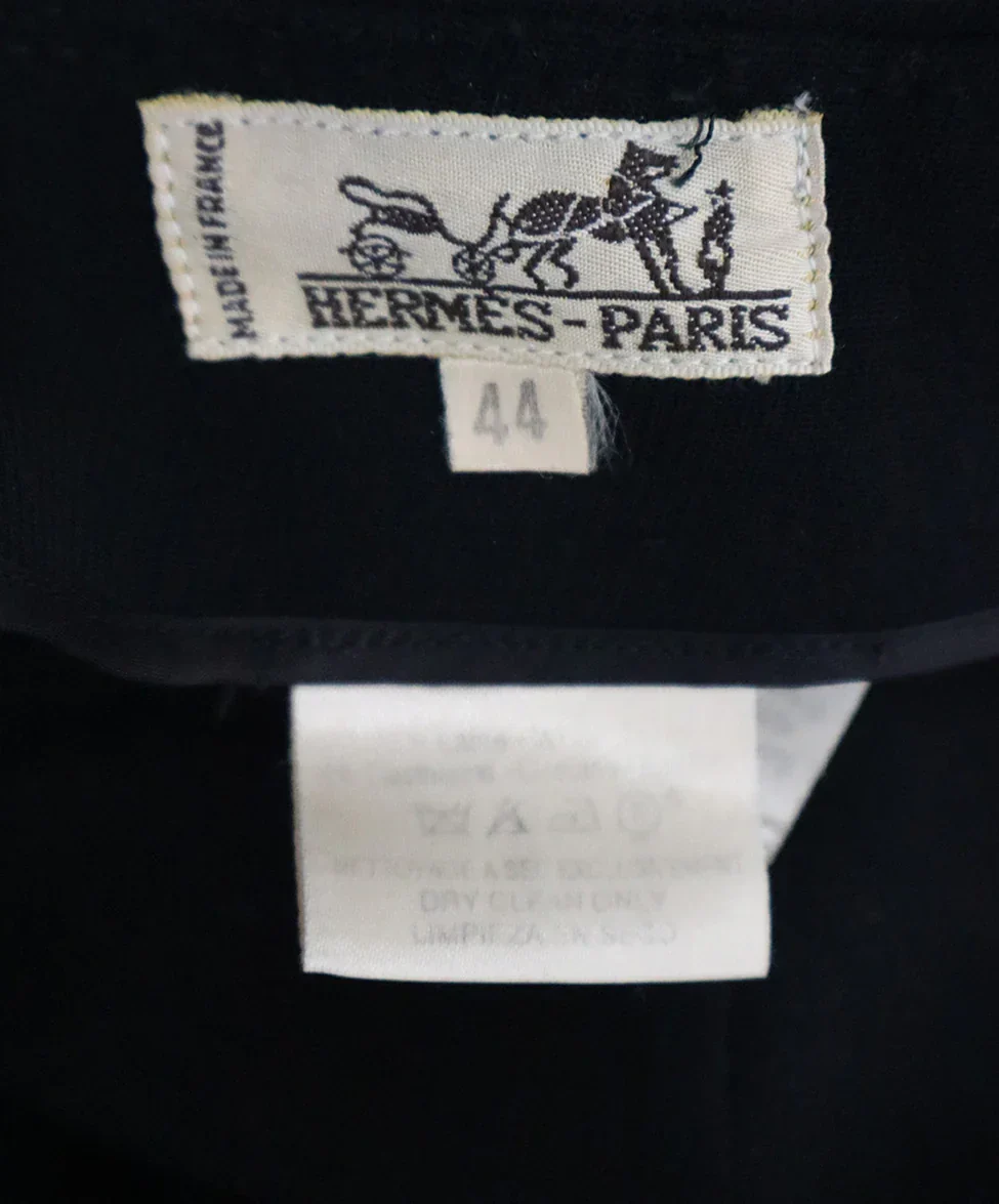 Hermes Black Wool Pants sz 6 - Image 3