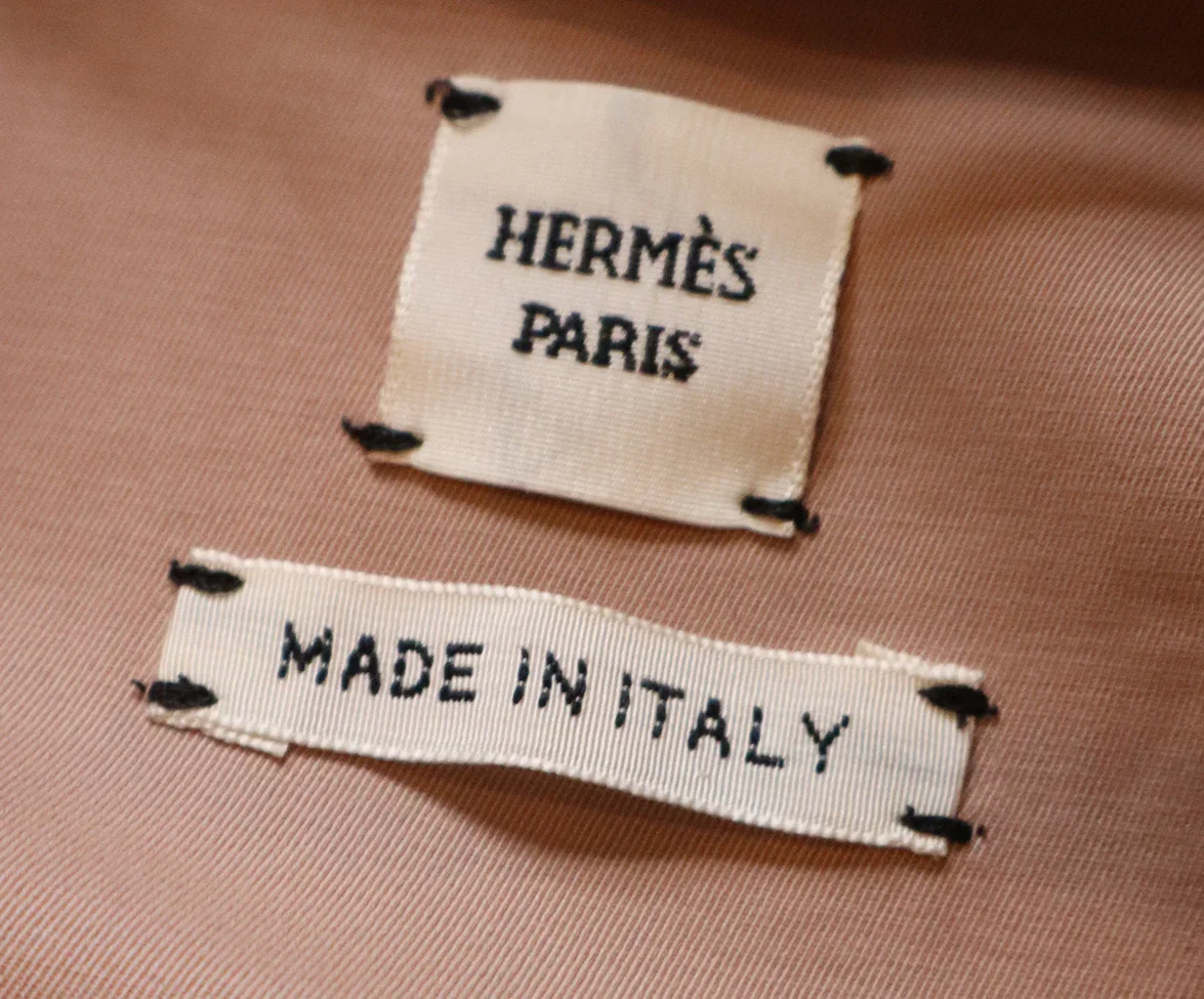 Hermes Nude Pink Cotton Dress sz 4 - Image 4