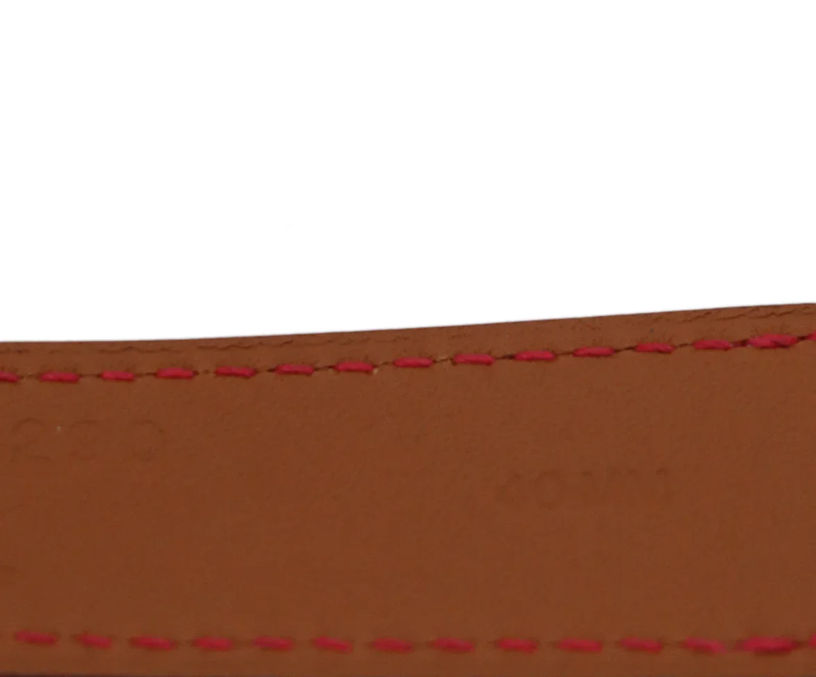 Hermes Pink & Burgundy Leather Watch Strap - Image 7