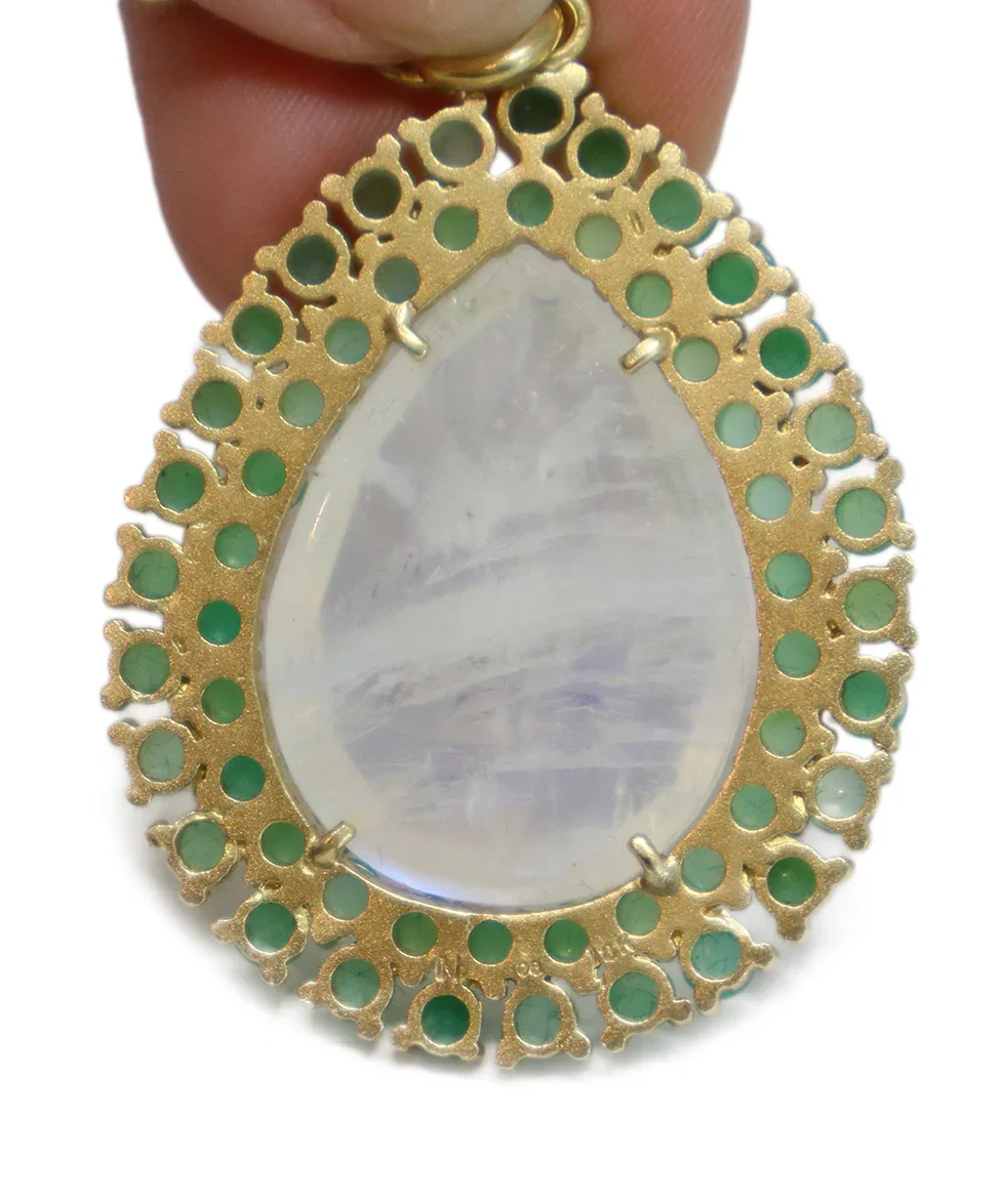 Irene Neuwirth Green Chrysoprase & Moonstone Necklace - Image 4