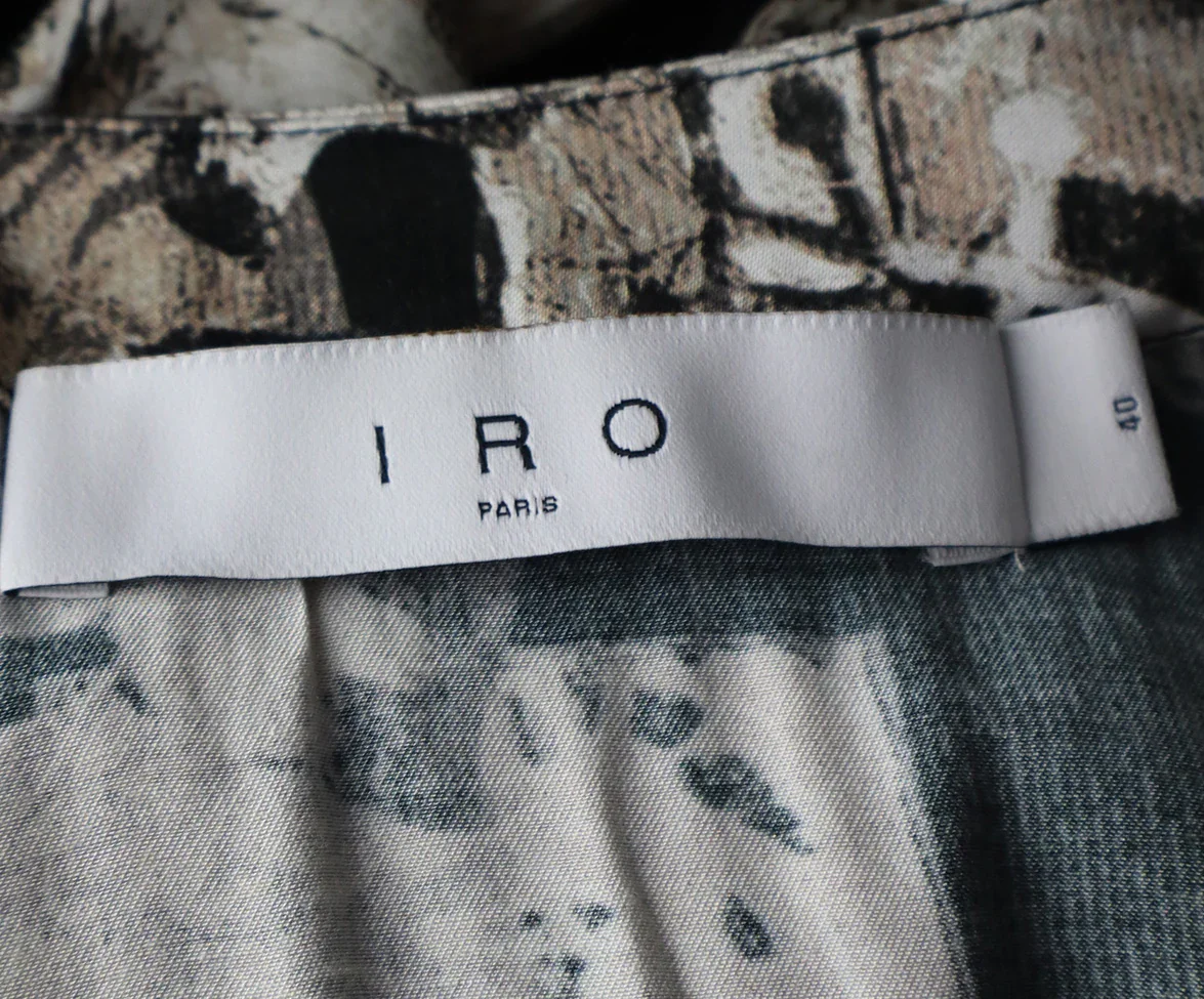 IRO Black and White Abstract Print Dress sz 8 - Image 4