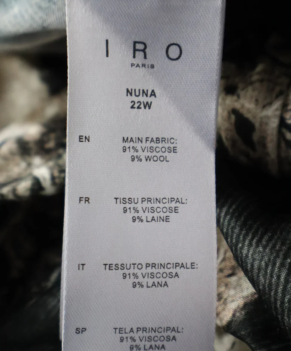 IRO Black and White Abstract Print Dress sz 8 - Image 5