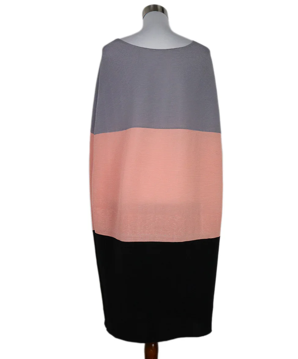 Issey Miyake Pink Grey & Black Pleated Dress - Image 3