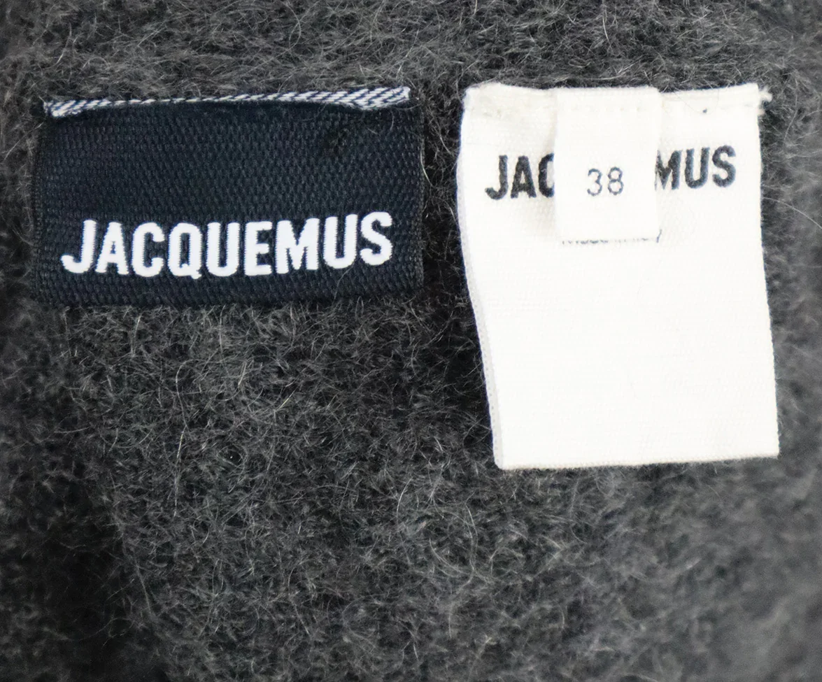 Jacquemus Grey Mohair Cropped Cardigan sz 6 - Image 4