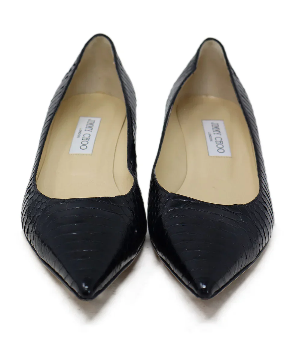 Jimmy Choo Black Alligator Leather Heels sz 11 - Image 4