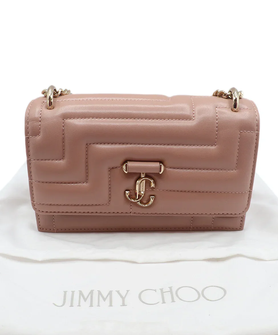 Jimmy Choo Pink Mauve Leather Bohemia Ballet Mini Handbag - Image 6