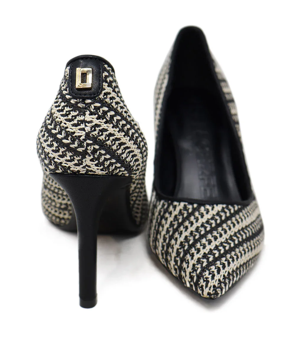 Karl Lagerfeld B&W Woven Heels sz 7.5 - Image 3