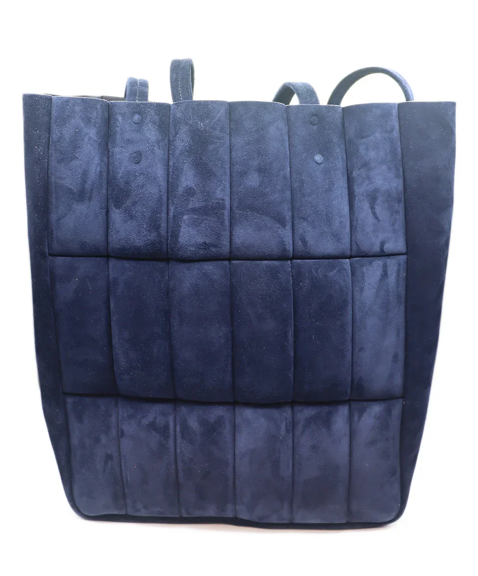 Khaite Navy Suede Handbag - Image 3