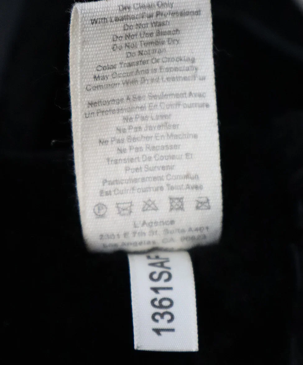 L'Agence Black Shearling Coat sz 4 - Image 6