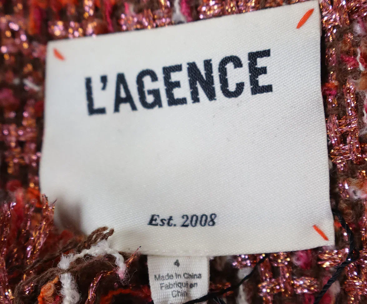 L'Agence Orange Brown Pink Blazer sz 4 - Image 4